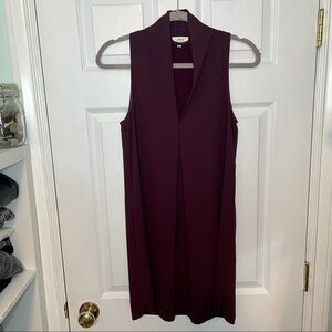 ARITZIA Wilfred Burgundy V Neck Sleeveless Mini Dress XXS